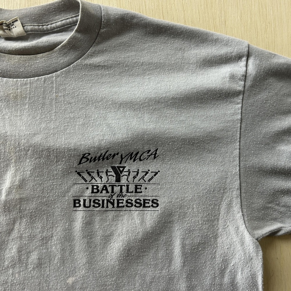 Vintage Belton YMCA Shirt Mens Large Gray‎ Battle Of The Businesses T-Shirt